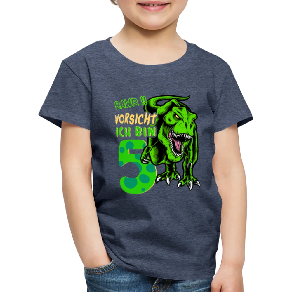 5. Kinder Geburtstag Geschenk Dinosaurier T-Rex Ich bin 5 Kinder Premium T-Shirt