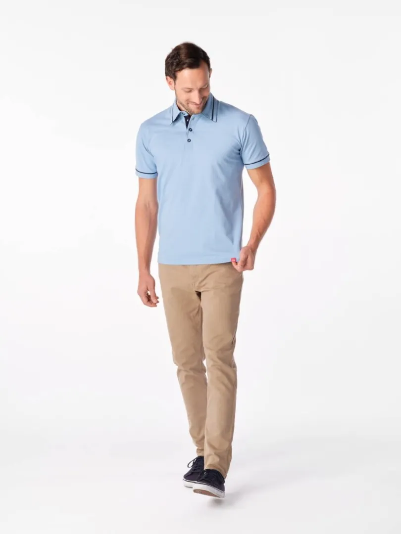 CityZen MASSY Herren Poloshirt Hellblau 5XL