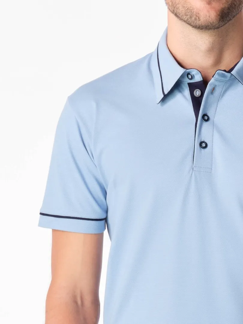 CityZen MASSY Herren Poloshirt Hellblau 5XL
