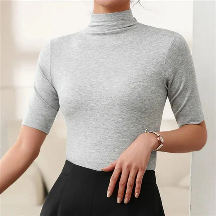 Heidi-Mode | Ultra-Dünner Nahtloser Rollkragenpullover
