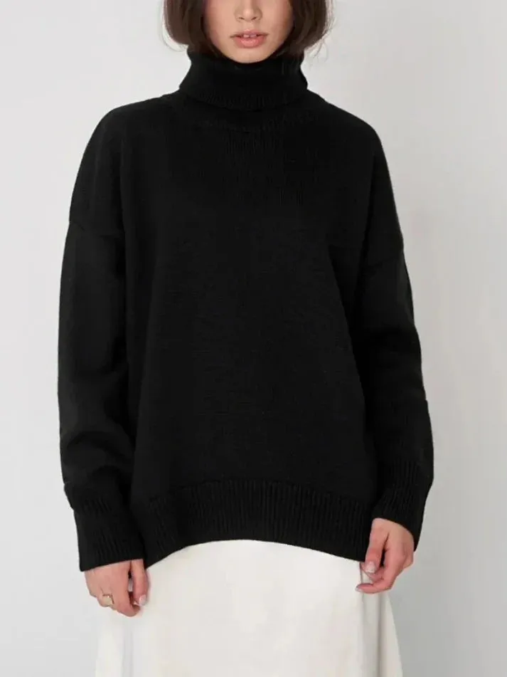 Heidi-Mode | Übergroßer Warmer Stehkragenpullover