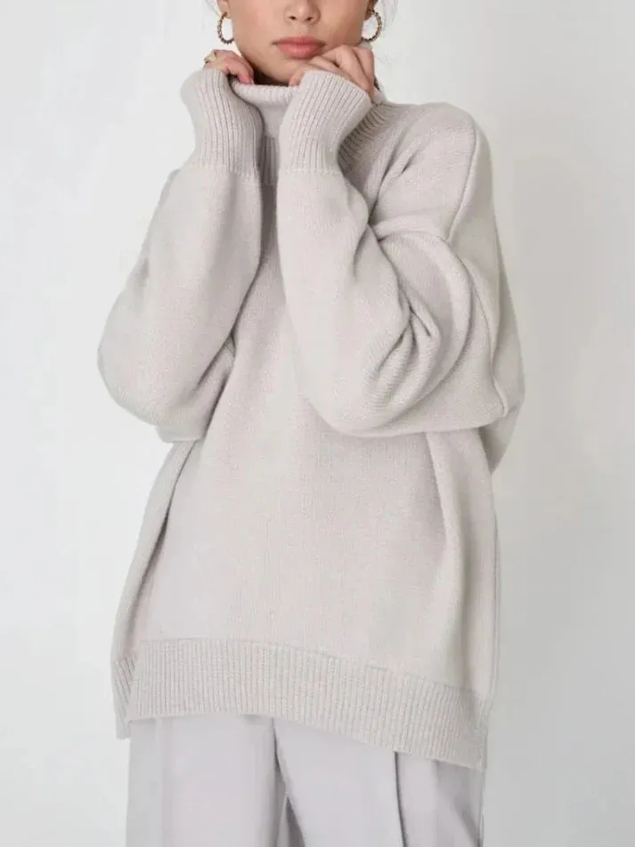 Heidi-Mode | Übergroßer Warmer Stehkragenpullover