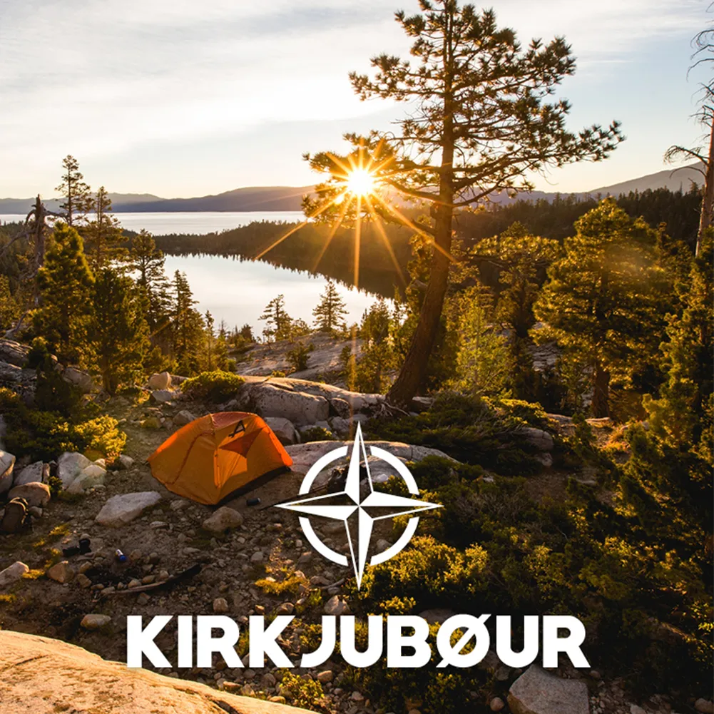 KIRKJUBØUR® "Vindr" 2 Personen-Camping-Zelt dunkelgrau
