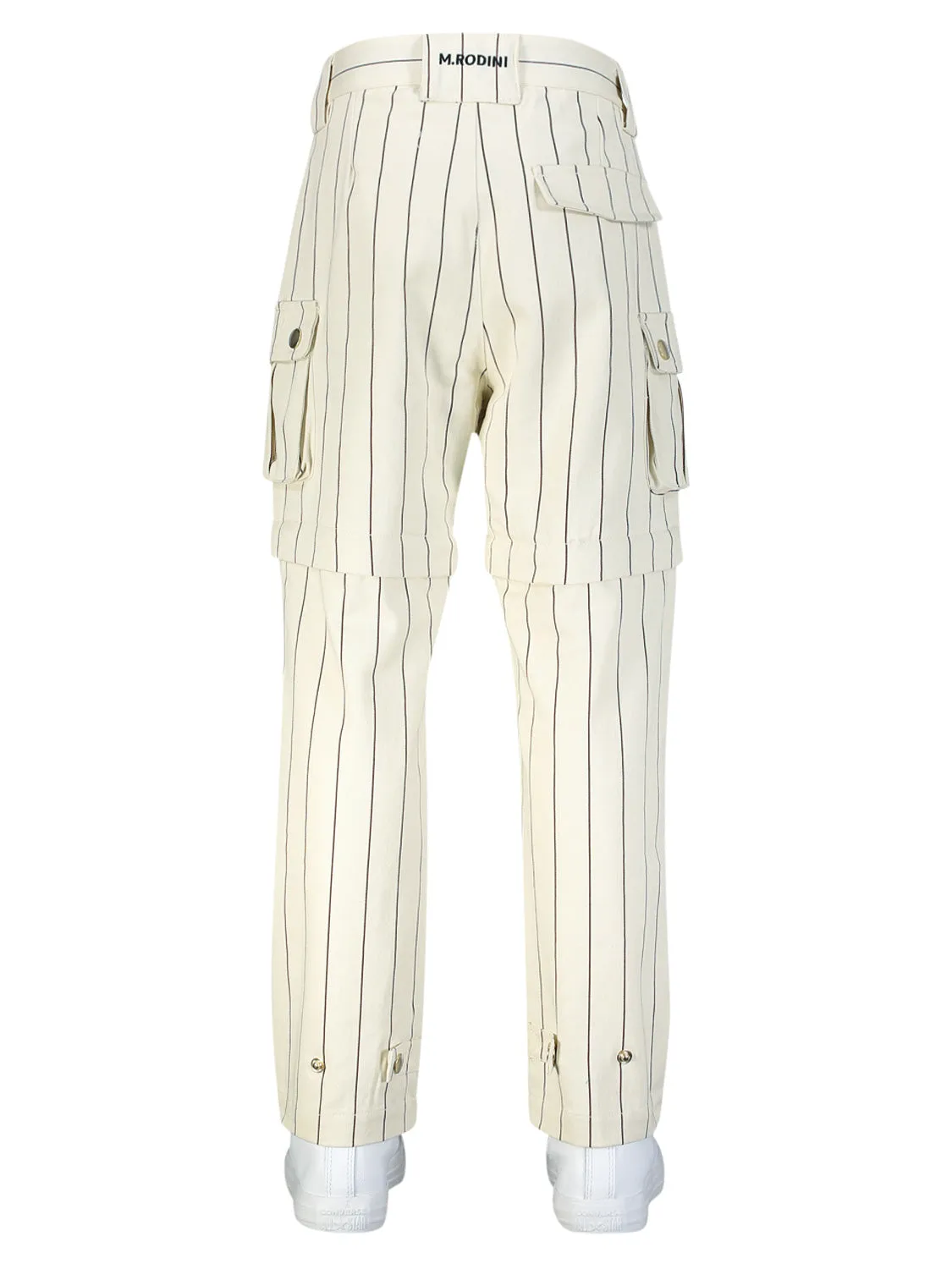 Mini Rodini Cargo Trousers Stripe Ivory
