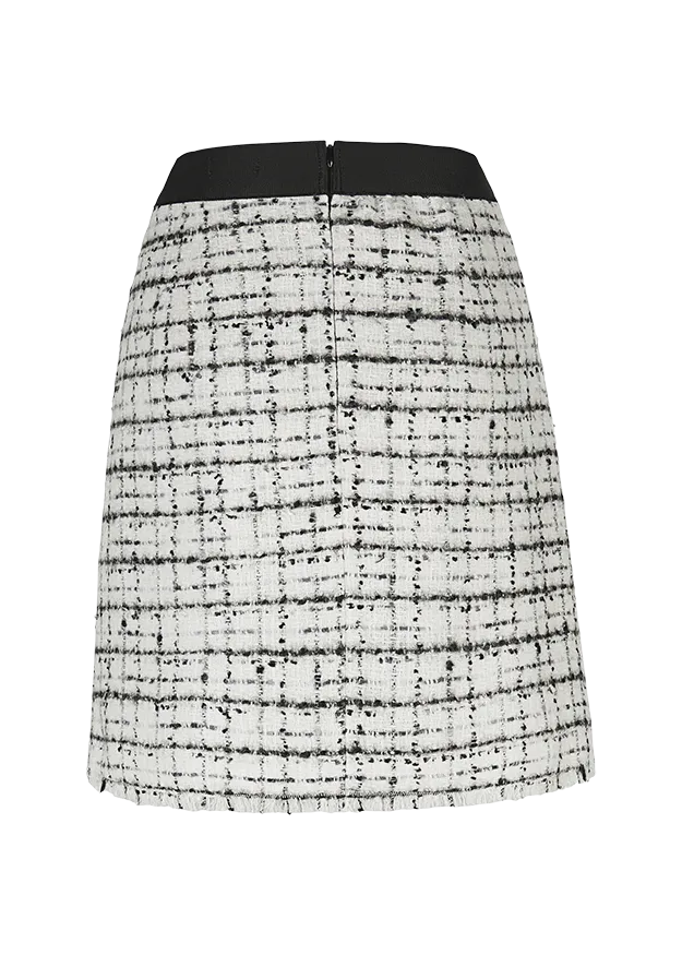 MINIROCK MIT CROSS CHECK  »  Größe: 40, Farbe: offwhite patterned