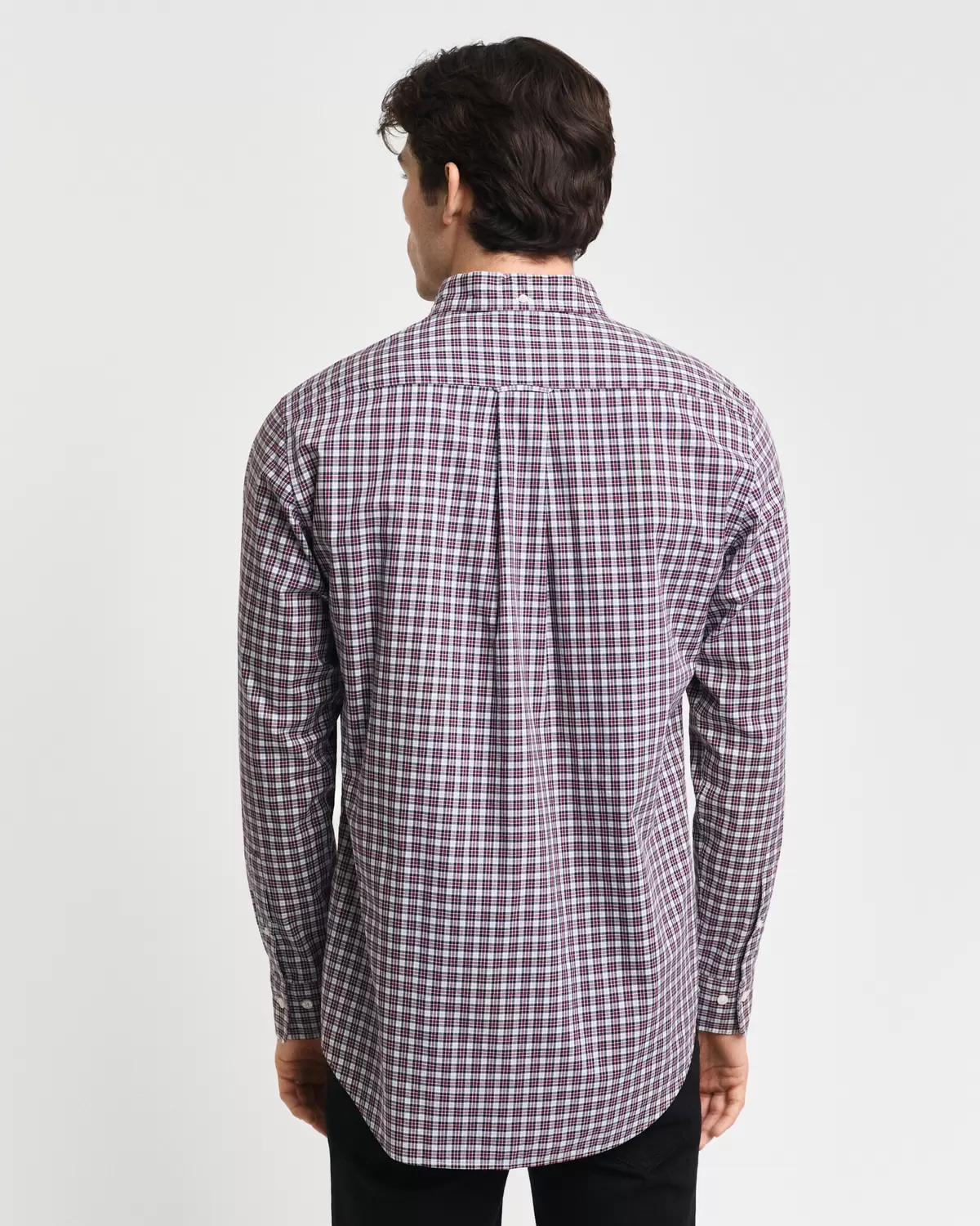 Regular Fit Popeline Hemd mit kleinem Karomuster