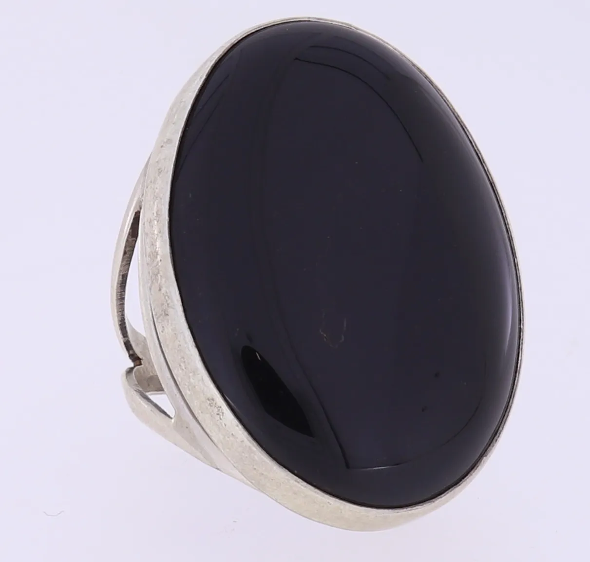 Ring sehr groß Onyx Black Handarbeit echt Silber Größe 63 – 10 aus Nepal VIII-68