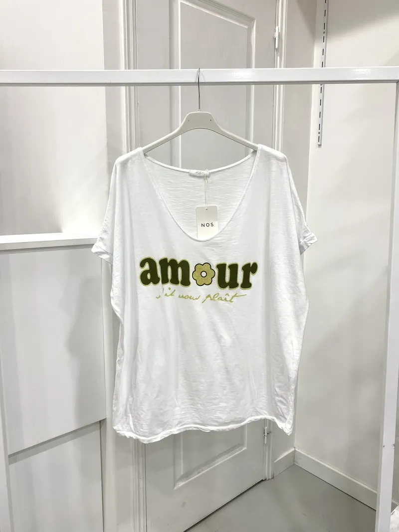 T-Shirt mit „Love“-Muster