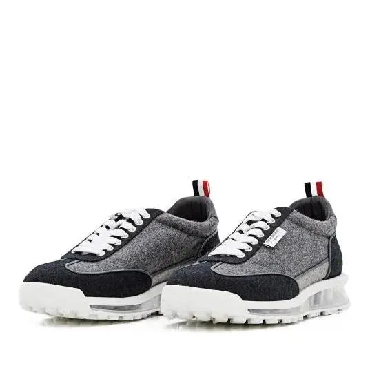   Thom Browne  Tech Runner In Wool Flannel Grey  Low-Top Sneaker 