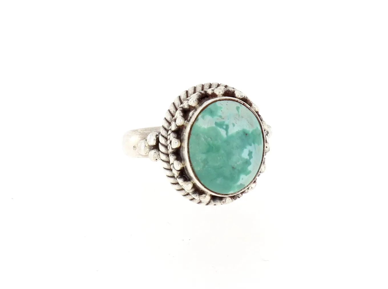 Türkisring in filigraner Fassung Silber Ring mit Türkis aus Nepal Größe 51 – 6