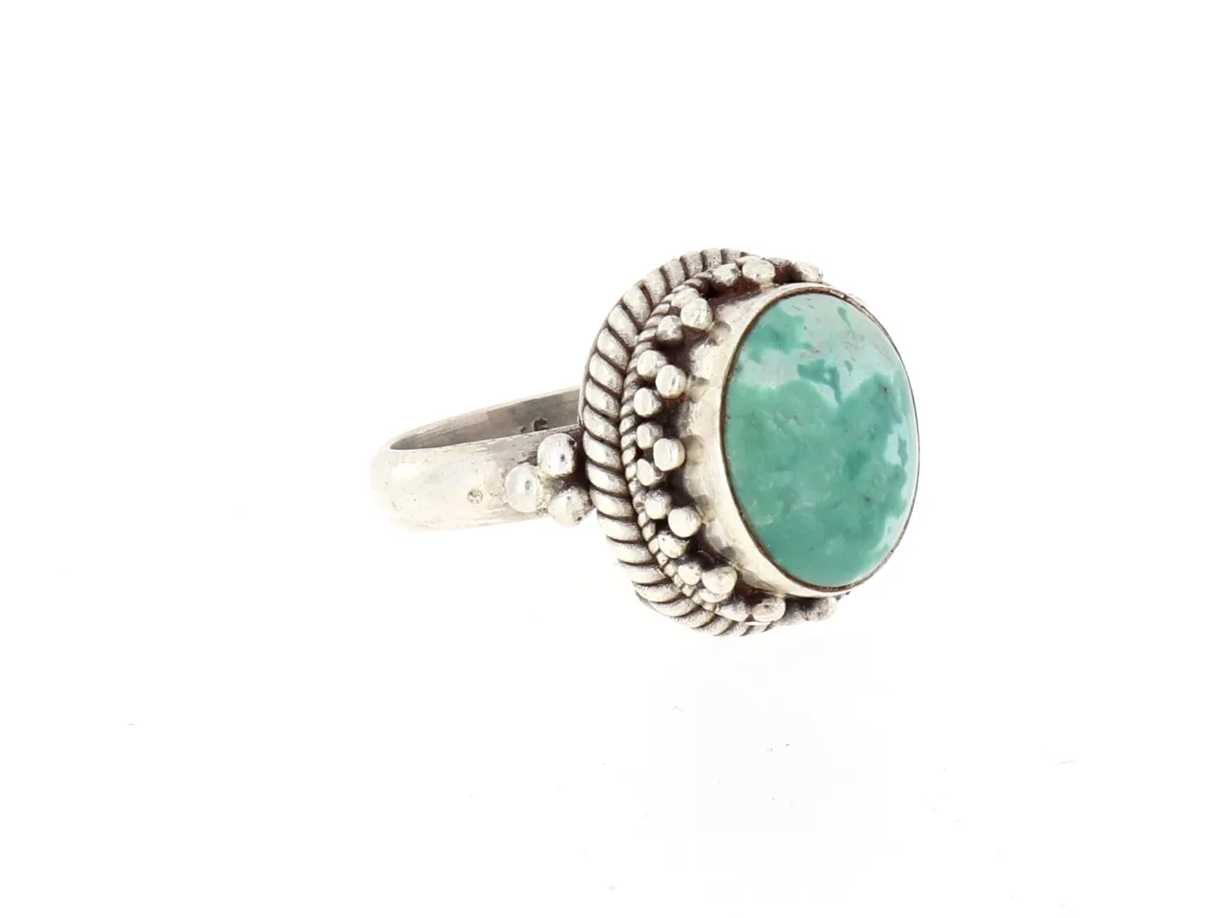 Türkisring in filigraner Fassung Silber Ring mit Türkis aus Nepal Größe 51 – 6