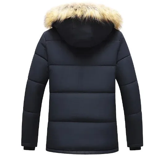 Winterparka für Herren mit abnehmbarer Kapuze